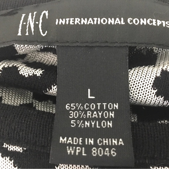 INC INTERNATIONAL CONCEPTS BLACK LEOPARD ANIMAL PRINT WOMENS SWEATER SHIRT SZ: L - Picture 6 of 10